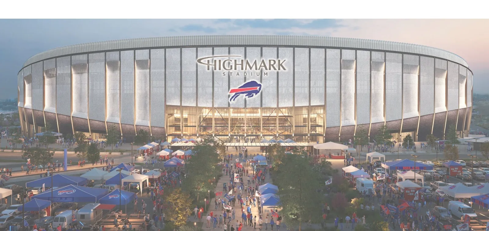 The Sign Is Up. The Old Stadium Is Coming Down. Here's Where the Bills' New Home Stands.
